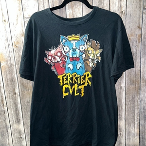 Terrier Cvlt mens graphic t‎ shirt, size large
